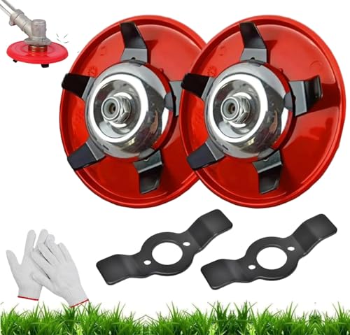 Universal Weeding Disc for String Trimmer, Multifunctional Trim Season Weeder Plate for Trimmer Blade Cutter, One Blade Replacement Heads, Trimming Tray for Trimmer Weeds Blade Cutter (2 Pcs) von Uornwz