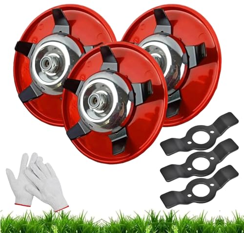 Universal Weeding Disc for String Trimmer, Multifunctional Trim Season Weeder Plate for Trimmer Blade Cutter, One Blade Replacement Heads, Trimming Tray for Trimmer Weeds Blade Cutter (3 Pcs) von Uornwz