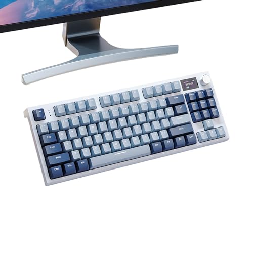 Uozonit Mechanische RGB-Tastatur, kabellose mechanische Tastatur - 2,4 GHz RGB-PC-Tastatur, drahtlos/kabelgebunden/BT 5.0 Modi, Hot-Swap-fähige mechanische Tastatur mit LCD-Display, für Büro Uozonit Mechanische RGB-Tastatur, kabellose mechanische Tastatur - 2,4 GHz RGB-PC-Tastatur, drahtlos/kabelgebunden/BT 5.0 Modi, Hot-Swap-fähige mechanische Tastatur mit LCD-Display, für Büro von Uozonit
