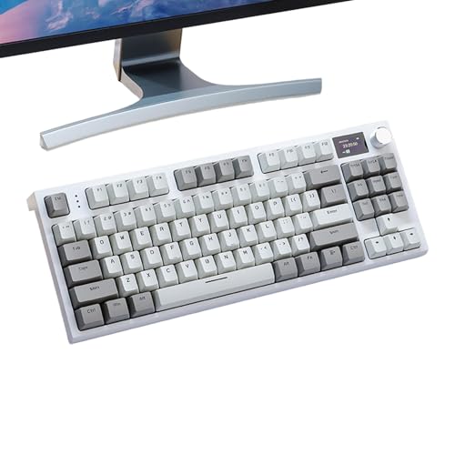 Uozonit Mechanische Tastatur, 2,4 G, mechanische Tastatur mit Hintergrundbeleuchtung – RGB-PC-Tastatur auf Dichtung 2,4 GHz Wireless/kabelgebunden/BT 5.0, Hot-Swap-Tastatur, für Internetbar, Haus Uozonit Mechanische Tastatur, 2,4 G, mechanische Tastatur mit Hintergrundbeleuchtung – RGB-PC-Tastatur auf Dichtung 2,4 GHz Wireless/kabelgebunden/BT 5.0, Hot-Swap-Tastatur, für Internetbar, Haus von Uozonit