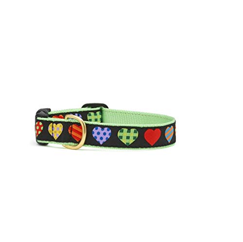 Up Country COH-C-L Colorful Hearts Hundehalsband, Breit 1", L von Up Country