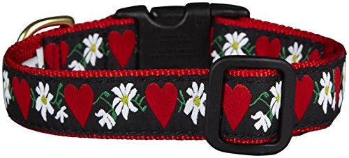 Up Country HFL-C-L Hearts and Flowers Hundehalsband, Breit 1 inch, L von Up Country