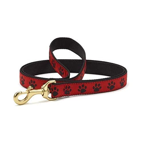 Up Country Reb-L-W Red Black Paw Hundeleine Breit (1") von Up Country