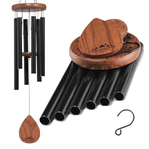 UpBlend Outdoors Windspiel – Das Klassische Schwarze Havasu ist 71,1 cm Gesamtlänge – handgetuntes Windspiel Geschenk für Garten, Outdoor-Heimdekoration von UpBlend Outdoors