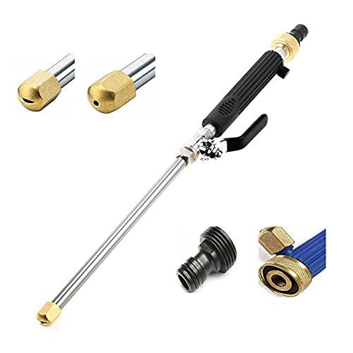 UpTuoLi Hochdruck-Hydro-Jet-Wand,ausziehbarer Gartensprüher 2 in 1 Power Washer Aufsatz Wasserschlauchdüse Autowascher Glasreinigungswerkzeug Fenster Wasserreiniger von UpTuoLi