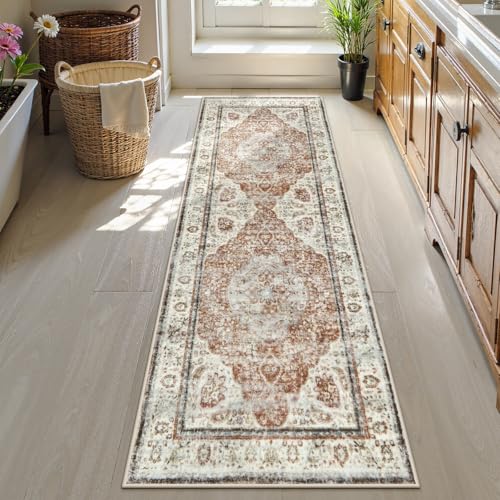 Uphome Badezimmerläufer, Used-Look, Landhausstil, groß, rutschfest, waschbar, orientalisch, Retro, Boho, Badvorleger, Läufer für Badewanne, Waschbecken, Flur, 61 x 180,3 cm Uphome Badezimmerläufer, Used-Look, Landhausstil, groß, rutschfest, waschbar, orientalisch, Retro, Boho, Badvorleger, Läufer für Badewanne, Waschbecken, Flur, 61 x 180,3 cm von Uphome