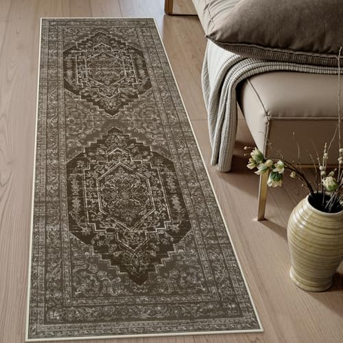 Uphome Waschbare Läufer für Flur, Vintage-Küchenläufer, rutschfest, Bauernhaus-Teppich, weicher Flor, niedriger Flor, schmutzabweisend, Eingangsbereich, Teppichläufer für Waschküche, Schlafzimmer Uphome Waschbare Läufer für Flur, Vintage-Küchenläufer, rutschfest, Bauernhaus-Teppich, weicher Flor, niedriger Flor, schmutzabweisend, Eingangsbereich, Teppichläufer für Waschküche, Schlafzimmer von Uphome