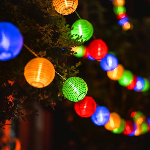 Uping® Led Lichterkette 20er Batterienbetriebene Lampions Laterne für Party, Garten, Weihnachten, Halloween, Hochzeit, Beleuchtung Deko usw. 3,6M multifarbig [Energieklasse A+++] von Uping