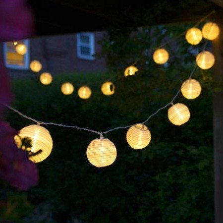 Uping® Led Lichterkette 20er Batterienbetriebene Lampions Laterne für Party, Garten, Weihnachten, Halloween, Hochzeit, Beleuchtung Deko usw. 3,6M warmweiß von Uping