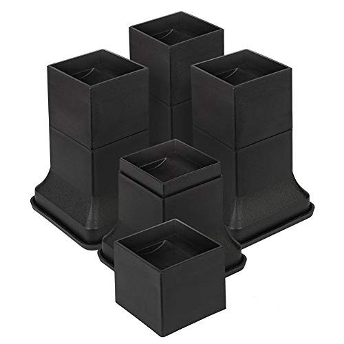 Uping 8 Stück Bed Riser-Bett Aufstehen Möbel Aufstehen Möbelerhöher Höhenverstellbar Möbelfuss Sofafuss (5cm und 10cm) von Uping