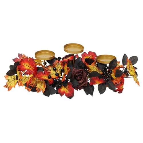 Mittelstücke für Tische Maple Blätter Berry Rose Kerzenhalter Kerzenständer zum Esstischkaminmantel von Upiulote
