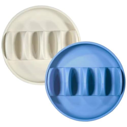 Taco Holder 2PCs wiederverwendbares stapelbares Silikon-Taco-Stand mit 4 Trennwänden und leicht zugänglichen Handlungsspuren und Mikrowellensicher für das Heimcafé von Upiulote