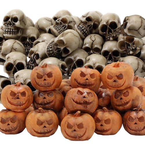 Upiulote Halloween -Miniaturen umfassen 20 Prozent Minischädel und 20 Prozent Mini -Kürbisse für Handwerksmikrolandschaftsfefe -Garten -Tischdekoration Party Gefälligkeiten Upiulote Halloween -Miniaturen umfassen 20 Prozent Minischädel und 20 Prozent Mini -Kürbisse für Handwerksmikrolandschaftsfefe -Garten -Tischdekoration Party Gefälligkeiten von Upiulote