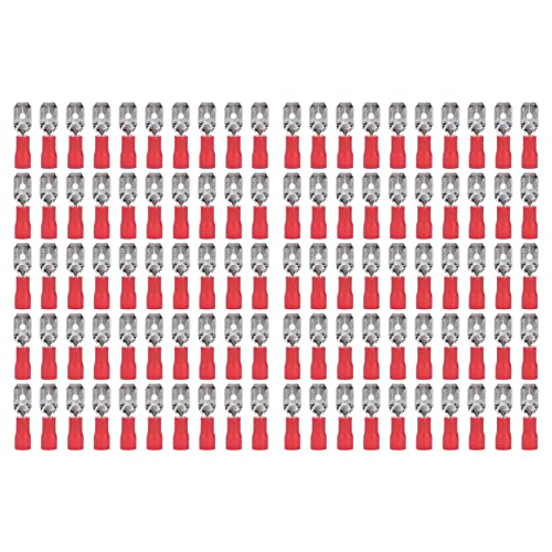 Uplory 100pcs Isolierte Spatendrahtanschluss Kupfer PVC Elektro -Crimp -Terminal für den Haushalt 22-16AWG (MDD1.25-250) von Uplory