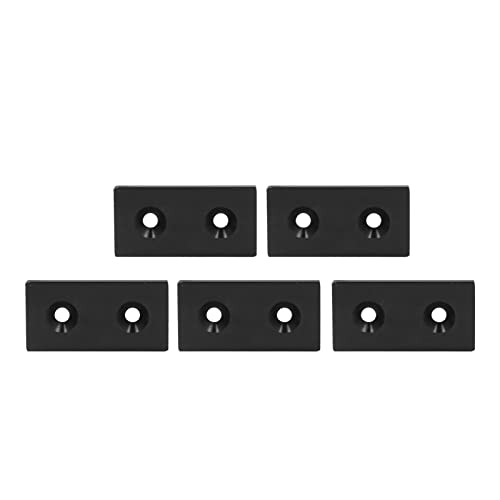 Uplory 5pcs Aluminium -Profil -Endkappe, Legierungsmetallabdeckplatte Lineare Bewegungsteile 4080 Doppellöcher Anodierte Legierungsabdeckplatte für CNC -Maschinen 3D -Drucker Indus (Schwarz) von Uplory