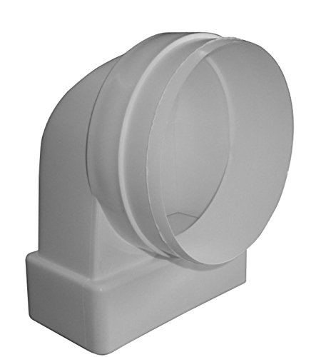 Umlenkstück mit Stutzen von Rundrohr auf Flachkanal DN 150 mm von Upmann