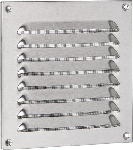 Upmann Wetterschutzgitter V2A mit Fliegendraht, 20 x 20 cm, 1 Stück, 54641 von Upmann