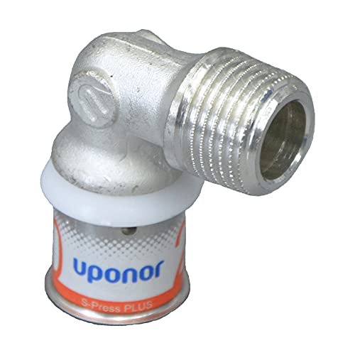 Uponor S-Press PLUS MLC Winkelnippel 20 x 1/2" AG 90 Grad von Uponor