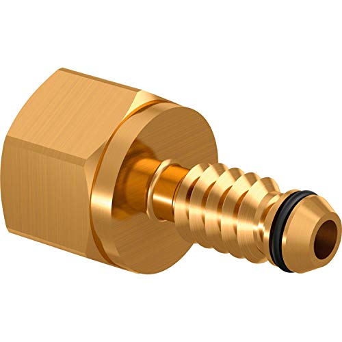 Verbindungsstück, wiederverwendbar, für Druckprüfung, 20 mm, 1/2, goldfarben (1013760) von Uponor