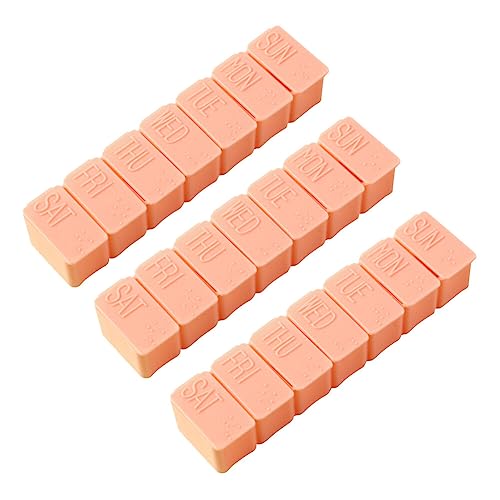 3 Stück Tablettenbox 7 Tage klein Pillendose, Tablettenbox Leicht Zu Öffnen Medikamentenbox 7 Tage Tabletten Wochenbox Tablettendose für Vitamine und Medikamente Bequem und bequem für Unterwegs 3 Stück Tablettenbox 7 Tage klein Pillendose, Tablettenbox Leicht Zu Öffnen Medikamentenbox 7 Tage Tabletten Wochenbox Tablettendose für Vitamine und Medikamente Bequem und bequem für Unterwegs von Uposao