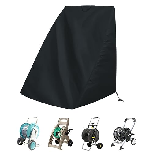 Abdeckung Für Garten Schlauchwagen Schlauchaufrolle, Abdeckung Für Garten Retractable Wasserschlauchtrommel 210D Silberbeschichtetes Oxford-Gewebe Wasser- Und Staubdichte Für Garten 66x63x88cm von Uposao