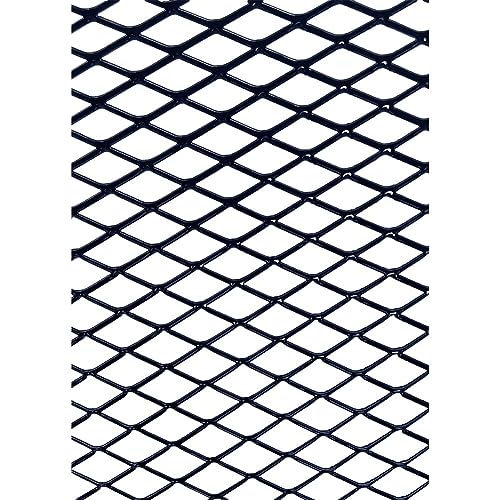 Aluminium Racegitter Streckgitter,Universal Auto Car Grill Mesh Net Aluminiumlegierung Alu Kühlergrill Einsatz Blatt Gitter Körper Stoßstange Rauten Grill für Stoßstange (Korrosionsbeständiges) 8×16MM von Uposao