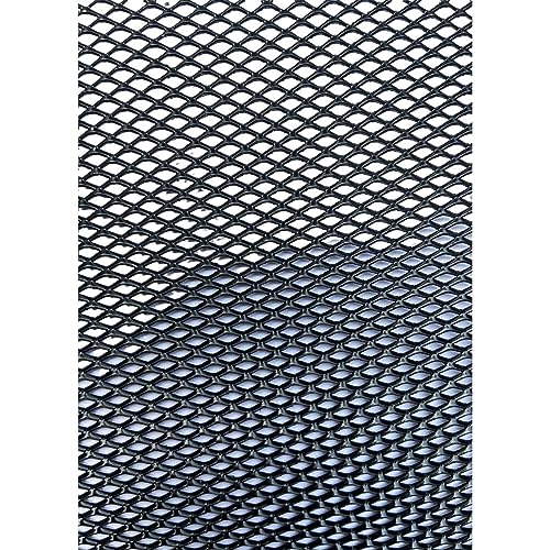 Aluminium Racegitter Streckgitter,Universal Auto Car Grill Mesh Net Aluminiumlegierung Alu Kühlergrill Einsatz Blatt Gitter Körper Stoßstange Rauten Grill für Stoßstange (Korrosionsbeständiges) 4×8MM von Uposao