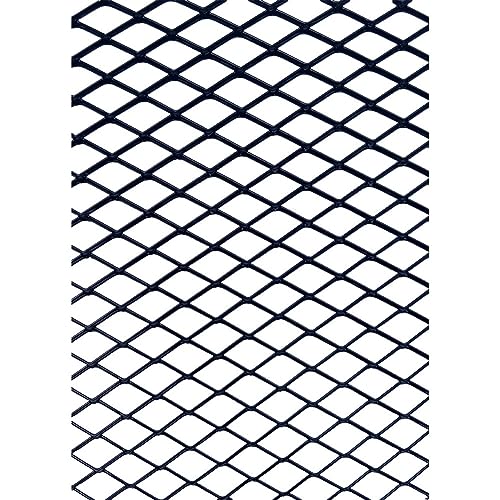 Aluminium Racegitter Streckgitter,Universal Auto Car Grill Mesh Net Aluminiumlegierung Alu Kühlergrill Einsatz Blatt Gitter Körper Stoßstange Rauten Grill für Stoßstange (Korrosionsbeständiges)10×20MM von Uposao