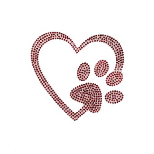 Auto Bling Aufkleber Hundepfoten Herzdruck Aufkleber Herz Bling Glitzer Kristall Diamant Auto Aufkleber Hundepfote Strass Selbstklebende Aufkleber Für Auto Stoßstange Fenster Laptops Dekoration von Uposao
