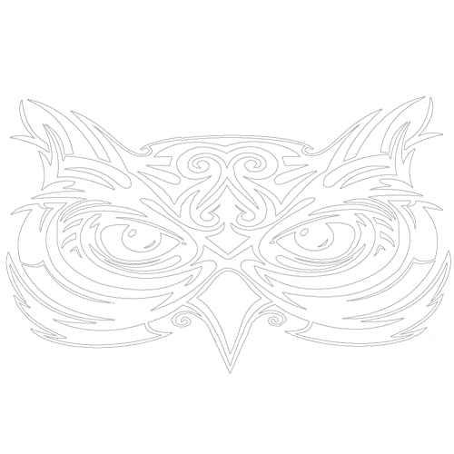 Auto Motorhaube Aufkleber,3D Eule Persönlichkeit Styling Aufkleber Wasserdicht Karosserie Aufkleber Selbstklebender Auto Racing Aufkleber Universal Vinyl Auto Styling Dekoration Aufkleber,Weiß von Uposao