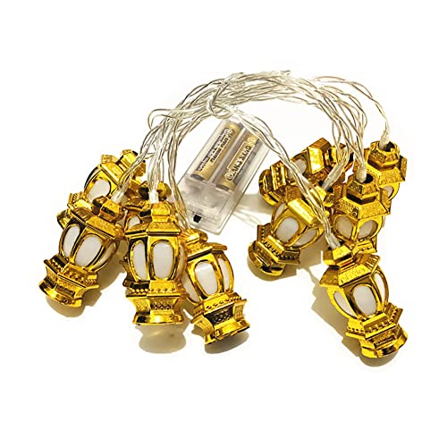 LED Muslimische Ramadan Lichterketten, 1.5M 10LEDs Batteriebetriebene Eid Mubarak Dekorations Lichterketten Goldenen LED-Laternen Dekoration für Ramadan Heim Dekoration Party Zubehör Schlafzimmer LED Muslimische Ramadan Lichterketten, 1.5M 10LEDs Batteriebetriebene Eid Mubarak Dekorations Lichterketten Goldenen LED-Laternen Dekoration für Ramadan Heim Dekoration Party Zubehör Schlafzimmer von Uposao