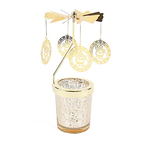 Rotierender Kerzenhalter Glas, Karussell Teelicht Teelichthalter Motiv Weihnachtsmann Spinnen Teelicht Kerzenhalter Kerzenständer Weihnachtsdeko für Geburtstag Hochzeit Deko Wohnzimmer Tischdeko Rotierender Kerzenhalter Glas, Karussell Teelicht Teelichthalter Motiv Weihnachtsmann Spinnen Teelicht Kerzenhalter Kerzenständer Weihnachtsdeko für Geburtstag Hochzeit Deko Wohnzimmer Tischdeko von Uposao