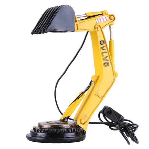 Schreibtischlampe für Kinder,Bewegliche Bagger Tischlampe LED Tischleuchte Einzigartige Bagger Schreibtischlampe Industrieller Stil Bagger Traktor Nachtlampe für Kinder Nachttischlampe Wohnzimmer Büro von Uposao