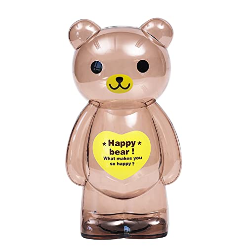 Spardosen für Kinder, Transparent Münzbank Niedlichen Cartoon Kawaii Sparbüchse Bär Sparschwein für Münzen Sparschwein Ornament Junge Mädchen Spielzeug süßes Geburtstag Geschenk Zimmer Dekoration von Uposao