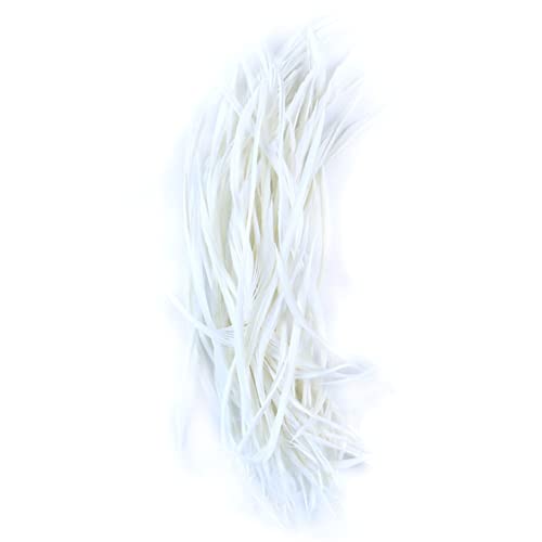 Uposao 100 Stück Natur Gänsefedern, 15-20cm Natürliche Naturfedern Gänsefedern zum Basteln DIY Deko Federn für DIY Traumfänger Ohrringe Karneval Fasching Kostüm Verzierungszubehör,Weiss von Uposao