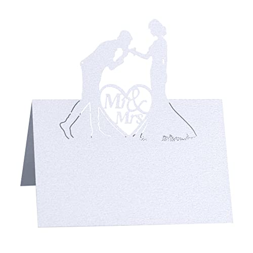 Uposao 50 Stück Tischkarten Hochzeit,Hohle Brautpaar Platzkarten Grußkarten Namenskarten Sitzplatzkarten Blanko Namensschilder zum Beschriften für Hochzeiten, Engagierte Partei und mehr,Weiss Uposao 50 Stück Tischkarten Hochzeit,Hohle Brautpaar Platzkarten Grußkarten Namenskarten Sitzplatzkarten Blanko Namensschilder zum Beschriften für Hochzeiten, Engagierte Partei und mehr,Weiss von Uposao