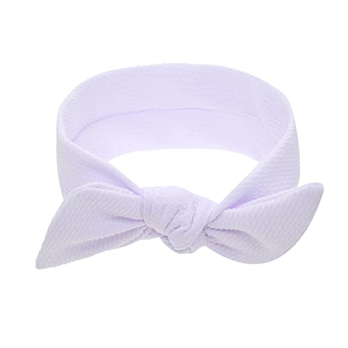 Uposao Baby Haarband,Baby Mädchen Stirnband mit Knot Haarbänder Turban Haarschleifen Haarband Headwrap Niedlich Elastisches Kleinkind Stirnband Haarschmuck für 0-36 Monaten Säuglinge Kinder,Weiß von Uposao