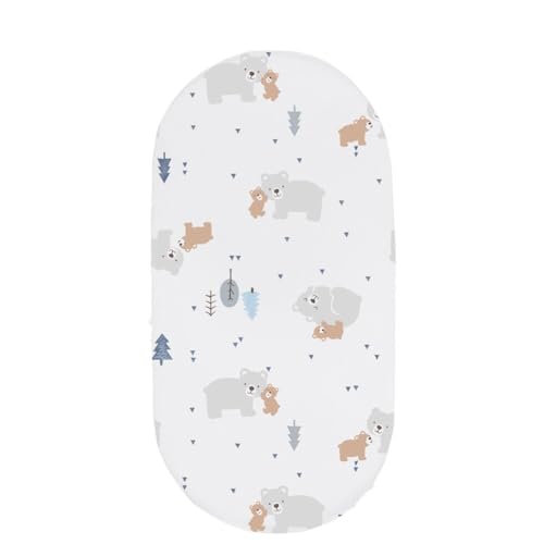 Uposao Babybett Bettlaken Spannbettlaken Baumwolle Laufgitter Matratzenschoner Stubenwagen Baby Spannbetttuch Bezug Kinderwagen Matratzenbezug für Neugeborenes von Uposao