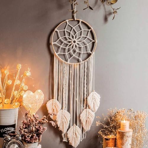 Uposao Boho Traumfänger Weiß Groß Handgemachte Dreamcatcher Quaste Baumwolle gewebte Makramee Wandkunst Wandteppich Wandbehang Ornament für Baby Shower Car Hochzeit Home Decor Geschenk Uposao Boho Traumfänger Weiß Groß Handgemachte Dreamcatcher Quaste Baumwolle gewebte Makramee Wandkunst Wandteppich Wandbehang Ornament für Baby Shower Car Hochzeit Home Decor Geschenk von Uposao