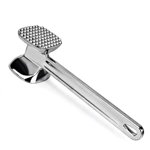 Uposao Fleischklopfer Doppelseiten Nägel Fleischhammer Steak Hammerschleifer Aluminiumlegierungs Hammerhammer Werkzeug Fleischklopfer Steak Stampfer Werkzeug Backwerkzeuge 25cm von Uposao