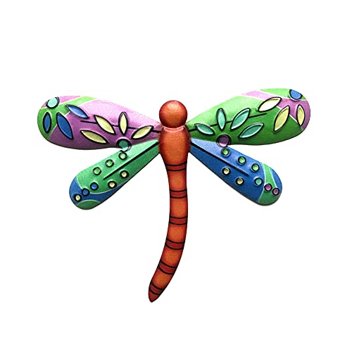 Uposao Garten Libelle Deko Metall Libelle Wanddekoration zum Aufhängen Wandkunst Gartenfigur Garten Dekofigur Tierfiguren Wanddeko Mischfarbe Für Hinterhof Ver anda Patio Rasen Zaun Dekorationen von Uposao
