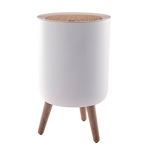 Uposao Mülleimer, 7 Liter, Mülleimer Mit Pressdeckel Nordischer Moderner Abfallkorb Kunststoff Mülleimer Geeignet Für Küche, Bad, Schlafzimmer von Uposao