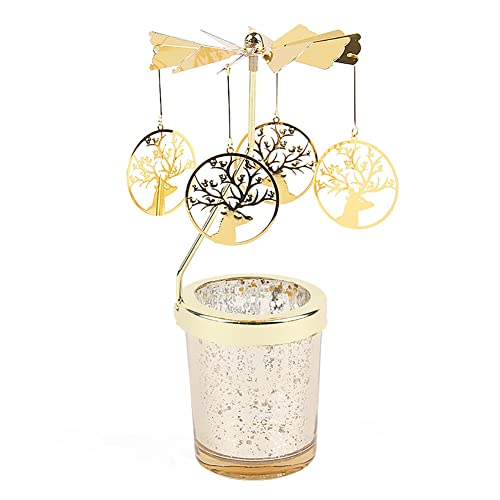 Uposao Rotierender Kerzenhalter Glas, Karussell Teelicht Teelichthalter Motiv Hirsch #2 Spinnen Teelicht Kerzenhalter Kerzenständer Weihnachtsdeko für Geburtstag Hochzeit Deko Wohnzimmer Tischdeko Uposao Rotierender Kerzenhalter Glas, Karussell Teelicht Teelichthalter Motiv Hirsch #2 Spinnen Teelicht Kerzenhalter Kerzenständer Weihnachtsdeko für Geburtstag Hochzeit Deko Wohnzimmer Tischdeko von Uposao