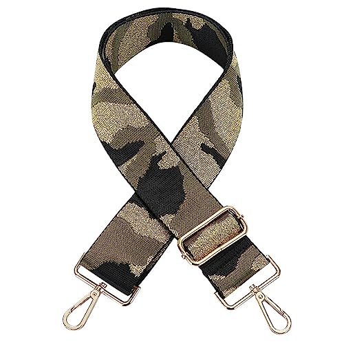 Verstellbar Schulterriemen für Taschen mit Karabiner,80-130cm 5cm Breit Camouflage Bunt Taschengurt Schultergurt für Damen Herren Ersatzgürtel Umhängegurt für Crossbody Canvas Tasche Umhängetasche von Uposao