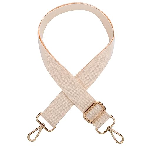 Uposao Verstellbar Schulterriemen für Taschen mit Karabiner,80-140cm 3,8cm Breit Leinwand Taschengurt Schultergurt für Damen Herren Tragegurt Umhängegurt für Taschen Handtaschen DIY Zubehör,Cremeweiß von Uposao