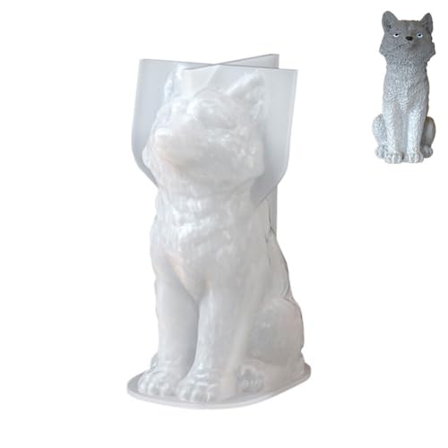 Wolfform Kerzenform Wolf Silikonform Tiermotive Wolf Gießforme Für Handgefertigte Seife Duftkerzen Gips Handwerk Ornamente von Uposao