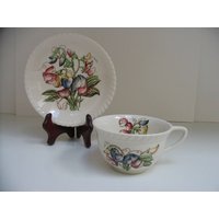 Johnson Brothers Sweet Pea Alte Blumendrucke Teetasse Und Untertasse Vintage 1940Er Jahre Johnson Brothers Sweet Pea Alte Blumendrucke Teetasse Und Untertasse Vintage 1940Er Jahre von UpperCrustFinds