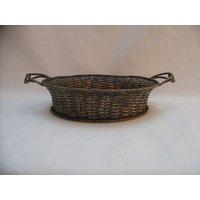 Kleiner Draht Korb Silberblech Patina von UpperCrustFinds