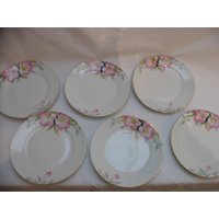 "Set Mit 6 Noritake-Azalea-Brot - Und Buttertellern, 1/2 "Teller, Grüner Stempel Auf Der Rückseite." von UpperCrustFinds