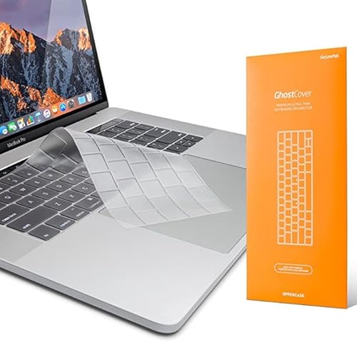 GROSSBUCHSTABEN GhostCover Premium Ultradünner Tastaturschutz für MacBook Pro mit Touch Bar 13 "und 15" (2016, 2017, 2018, Apple-Modellnummer A1706, A1707, A1989, A1990) von Uppercase